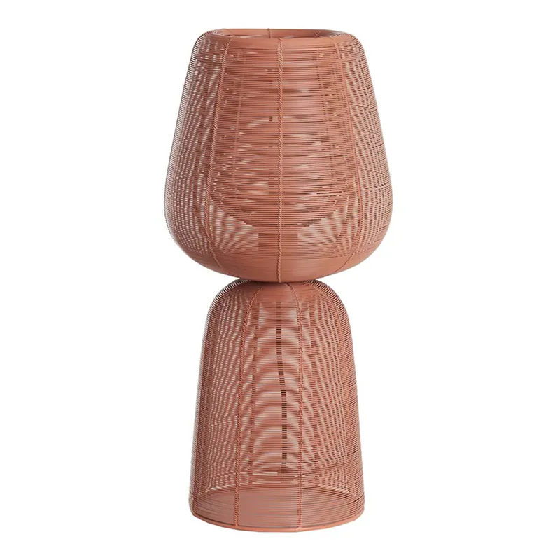 Lámpara de mesa de metal rojo con diseño Japandi, ideal para iluminar y embellecer tu espacio. ✓ Envío gratis desde 50 € ✓ 2 años de garantía Lujoso