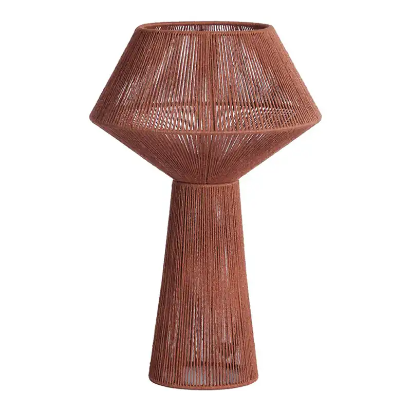Lámpara de mesa Fugia roja con diseño Japandi y material de yute. ✓ Envío gratis desde 50 € ✓ 2 años de garantía Pago Seguro