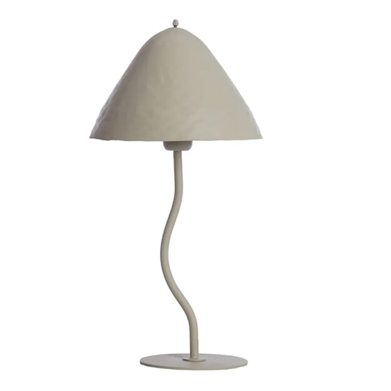 Original Lámpara de mesa redonda beige moderna con base redonda Light and Living Elimo