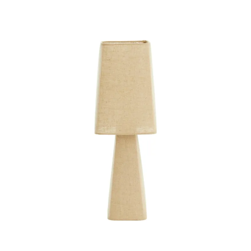 Exclusivo Lámpara de mesa Mikko en color natural con un elegante diseño Japandi y pantalla trapezoidal. ✓ Envío gratis desde 50 € ✓ 2 años de garantía.