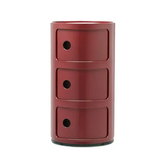 Directo De Fábrica Componibili 3 Mesa Auxiliares Burgundy - Kartell