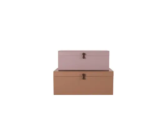 Súper Precio Metal Caja organizadora Beige/Rosa - House Doctor