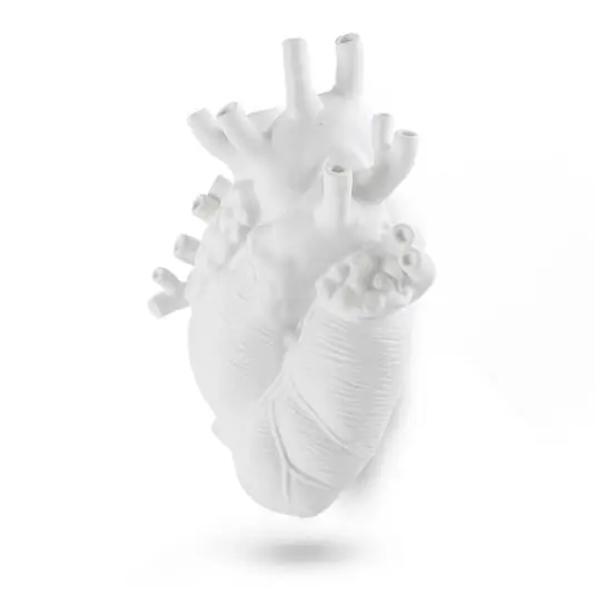 Love In Bloom Giant Resin Heart Jarrón Blanco - Seletti Precio De Oferta