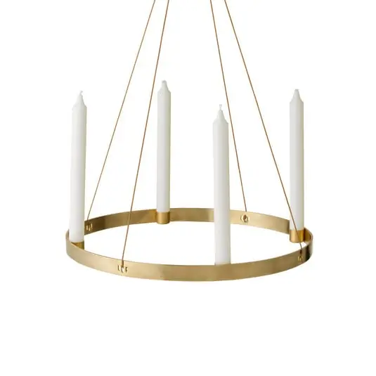 Circle Portavelas Large Brass - Ferm Living De Moda