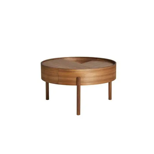 Envío Inmediato Arc Mesa de sofá Ø66 Walnut - Woud