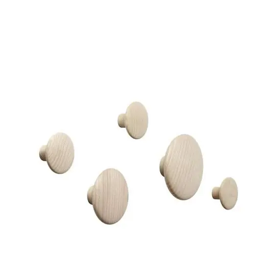 Dots Colgador de Pared Madera Set de 5 Roble - Muuto Solo Hoy