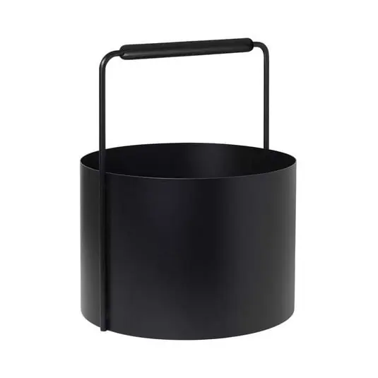 Precio Bajo Ashi Cesta de Leña M Negro - Blomus