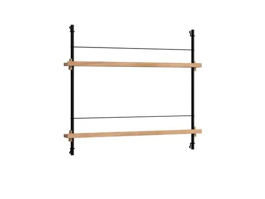 Magazine Shelving 65 Estante Oak/Black - Moebe Alta Calidad