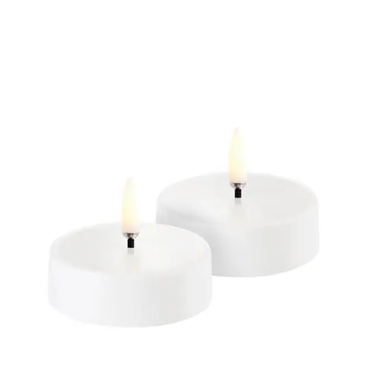 Novedad Vela LED recargable, paquete de 2, 6 cm, blanco - Uyuni Lighting