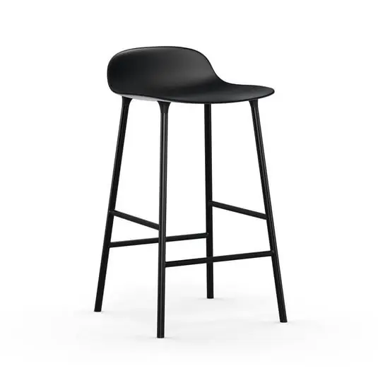 Forma Taburete de bar H65 Steel/Black - Normann Copenhagen Artesanal