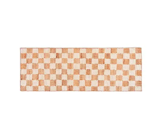 Alfombra de pasillo Check 70 x 180 cm crema/natural - ferm LIVING Marca Reconocida