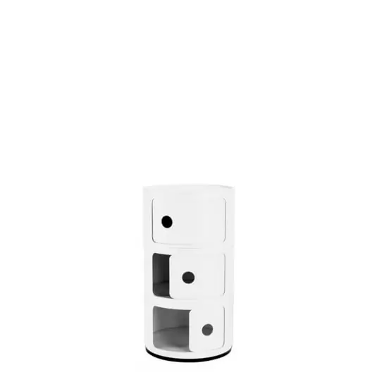 Componibili 3 Mesa Auxiliares Matt White - Kartell Máxima Calidad