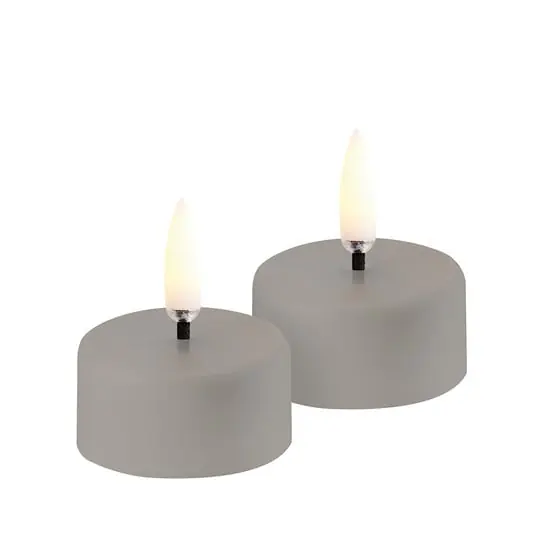 Vela LED recargable, paquete de 2, 3,9 cm, beige - Uyuni Lighting Precio Reducido