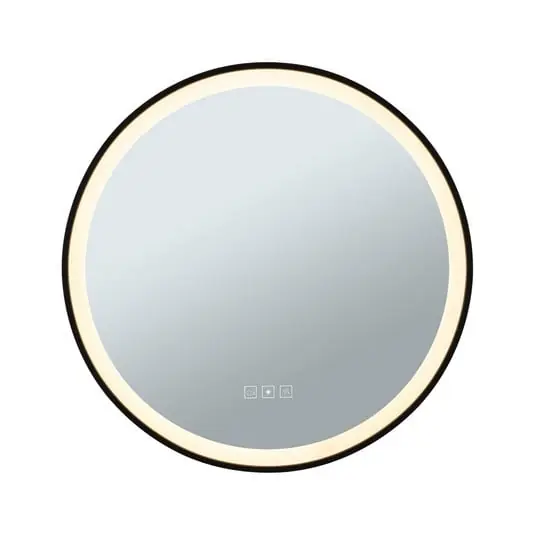 Espejo LED Mirra IP44 atenuable CCT Ø 59 cm negro - Paulmann Precio De Fábrica
