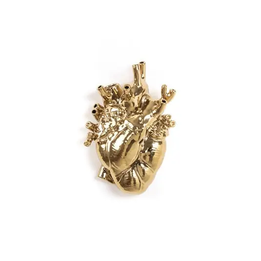 Gran Oferta Love In Bloom Porcelain Heart Jarrón Oro - Seletti