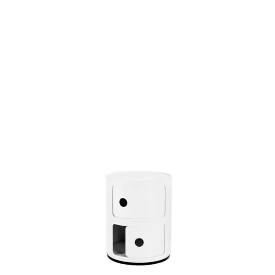 Última Oportunidad Componibili 2 Mesa Auxiliares Matt White - Kartell