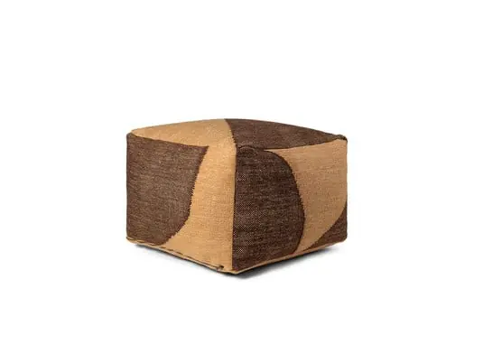 Forene Square Puf Tan/Chocolate - Ferm Living Novedad