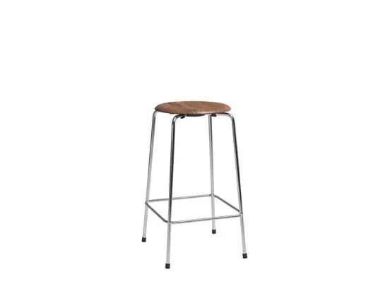 High Dot™ Counter Stool 4-legs Walnut Veneer - Fritz Hansen Marca Reconocida