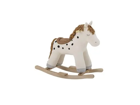 Merlen Rocking Toy Horse White - Bloomingville Gran Oferta