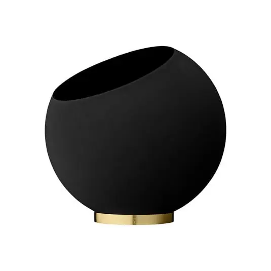 Ordenar Ahora Mismo Globe Maceta Ø43xH37,4 Black/Gold - AYTM