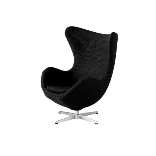 Miniature Egg Negro - Fritz Hansen Alta Calidad