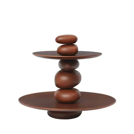 Ocasión Especial Pebble Dessert Stand Oscuro Brown - Ferm Living
