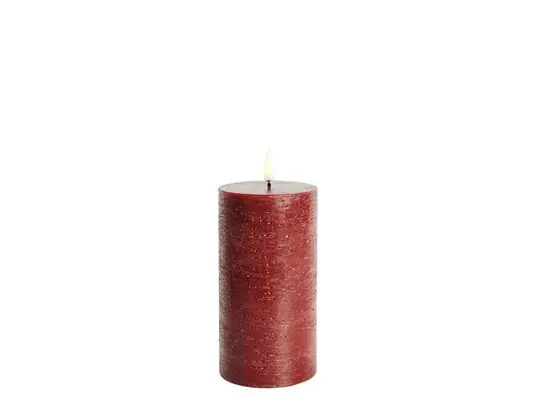 Vela cilíndrica LED 7,8 x 15,2 cm rojo rústico - Uyuni Lighting Comprar En Línea