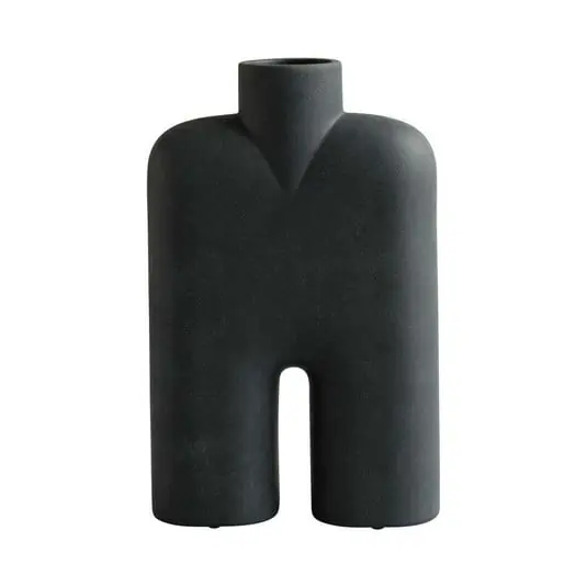 Garantía De Devolución De Dinero Cobra Tall Jarrón Hexa Negro - 101 Copenhagen