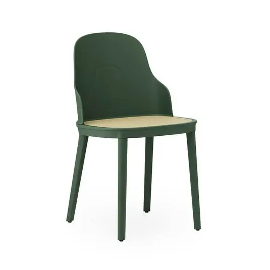 Precio Económico Allez Silla Molded Wicker/PP Park Green - Normann Copenhagen