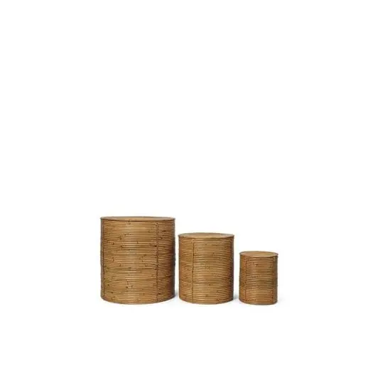 Column Storage Set of 3 Natural Stained - Ferm Living Precio Rebajado