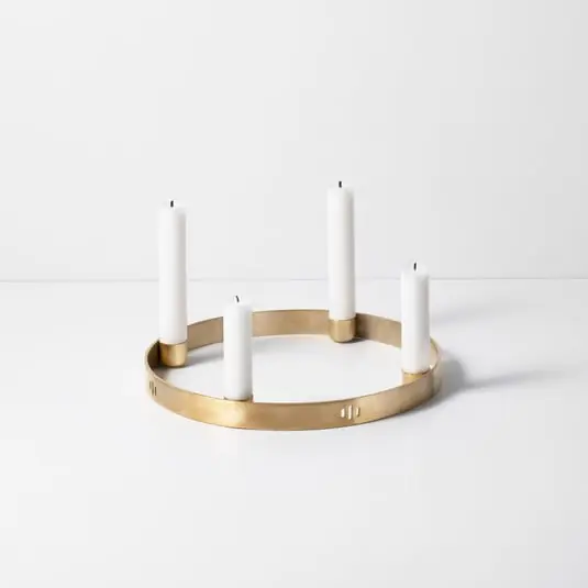 Circle Portavelas Small Brass - Ferm Living Precio Rebajado