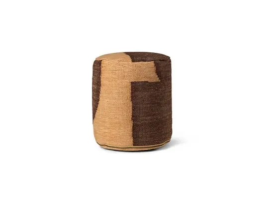 Pago Seguro Forene Cylinder Puf Tan/Chocolate - Ferm Living