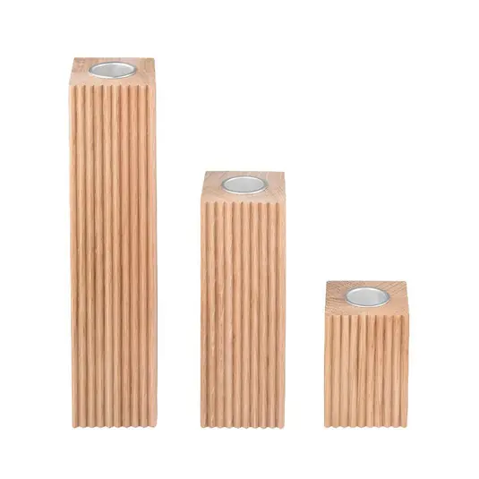 Dreva Portavelas 3 pcs. Roble - Blomus Precio Económico