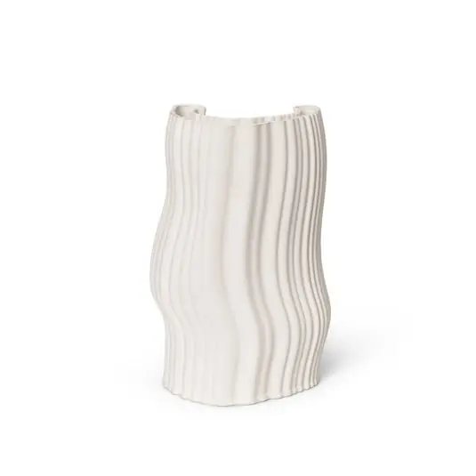 Moire Vase Off-White - Ferm Living Oferta De Temporada