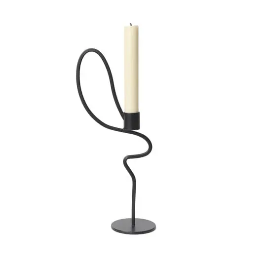 Precio De Fábrica Valse Portavelas High Black - Ferm Living