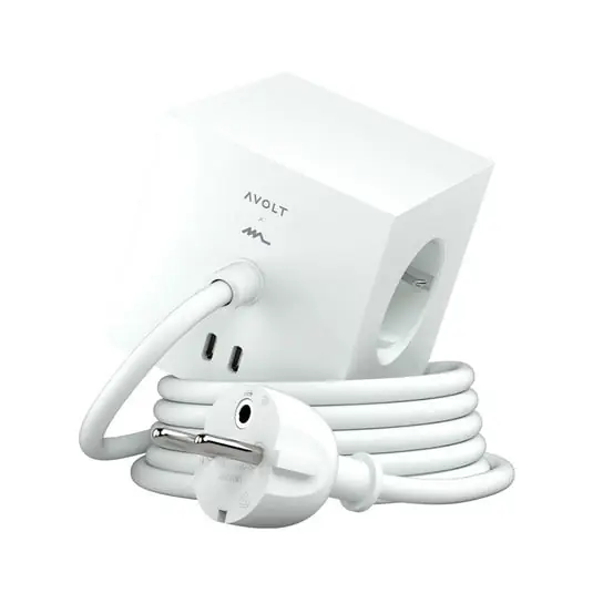 Rebajas Enchufe Square 1 Magnetic blanco 3 m 3 x Schuko 2 x USB- Avolt