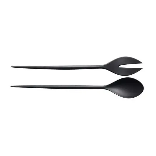 Krenit Set Servidores de Ensalada Negro - Normann Copenhagen Máxima Calidad
