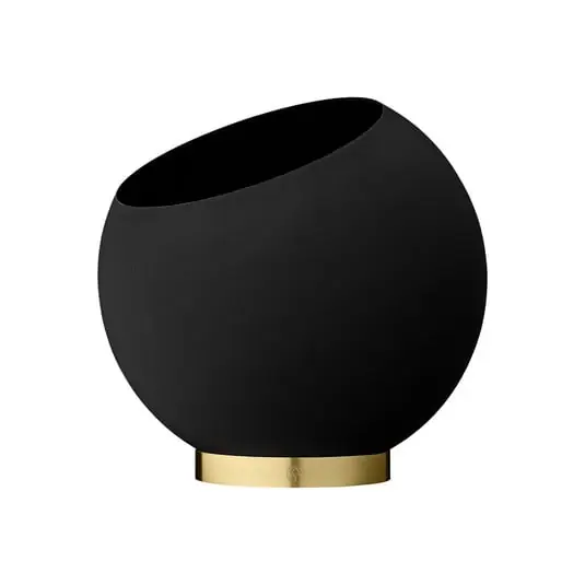 Globe Maceta Ø30xH26,6 Black/Gold - AYTM Exclusivo