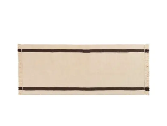 Imprescindible (Must-Have) Calm Kelim Runner 80x200 Off-white/Coffee - Ferm Living