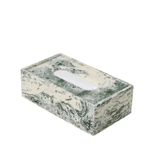 Mist Tissue Caja de Almacenamiento Emerald Off-White - Ferm Living Mejor Calidad