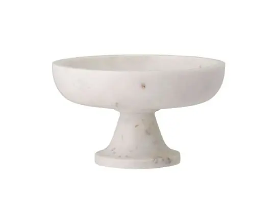 Eris Pedestal Tazón White Marble - Bloomingville Directo De Fábrica