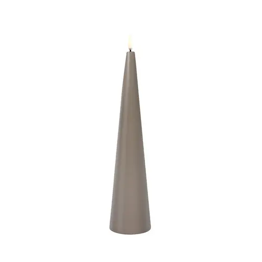 Vela Cónica LED 6,8x30 cm Sandstone/Smooth - Uyuni Lighting Nuevo Modelo