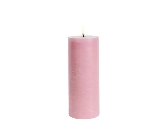 Vela cilíndrica LED 7,8 x 20,3 cm rosa rústico - Uyuni Lighting Promoción