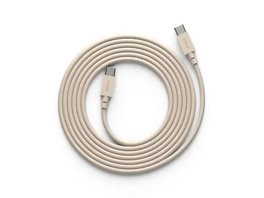 Envío Inmediato Cable USB-C a USB-C, beige, longitud 2 m - AVOLT