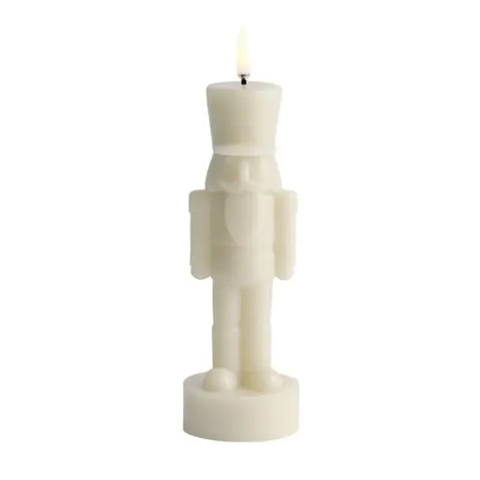 Moderno Vela LED NUTCRACKER, gris claro, altura 21 cm - Uyuni Lighting