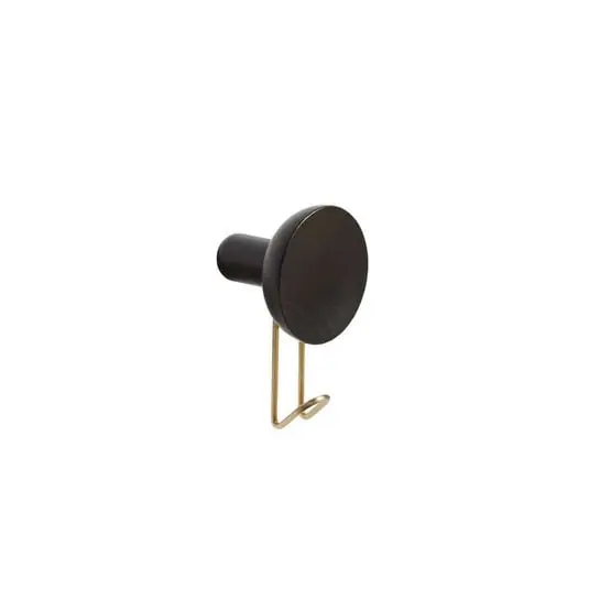Around Colgador de Pared Large Black/Oak/Brass - Woud Nueva Colección