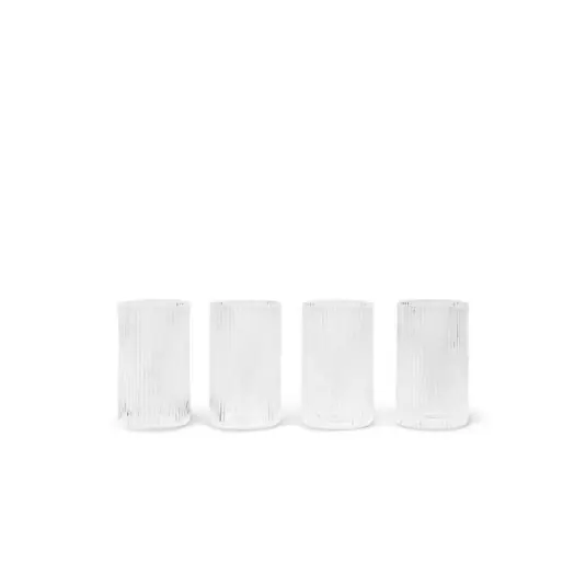 Ripple Verrines Set of 4 Clear - Ferm Living Moderno