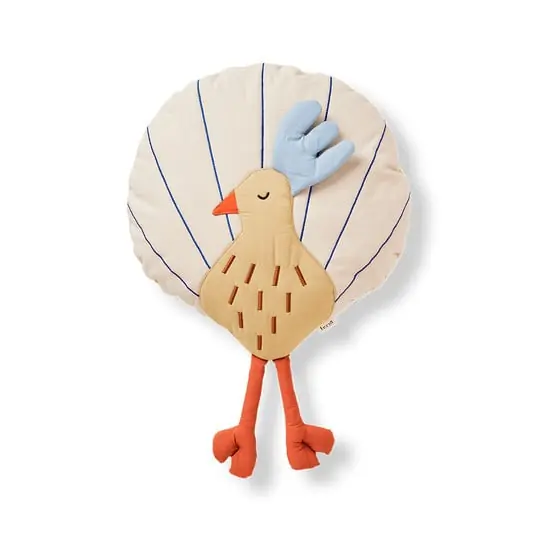 Peacock Cojín Plata Fern/Undyed - Ferm Living Envío Exprés
