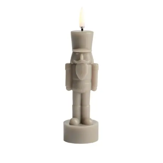 Vela LED NUTCRACKER, arena, altura 17 cm - Uyuni Lighting Hecho A Mano