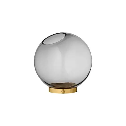 Ordena Ya Globe Jarrón w/Stand Ø10xH10 Black/Gold- AYTM